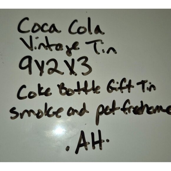 Vintage Coca-Cola Tin Bottle Shaped Fruit Flavored Candy Container Collectible - Picture 7 of 7